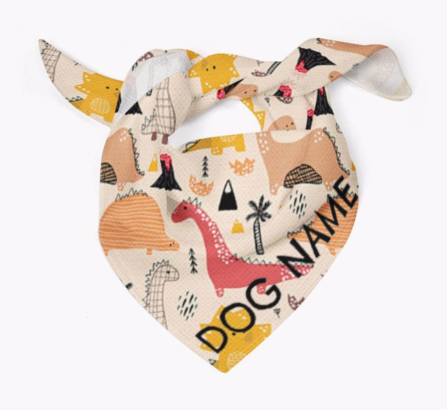 Dog Bandana with Dinosaur Pattern for {dogsName}
